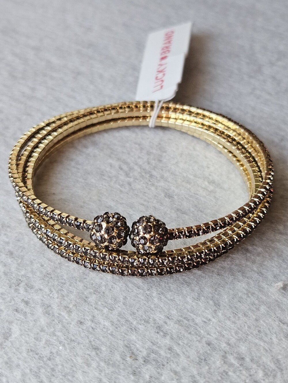 Lucky Brand Gold-Tone Pavé Multi-Wrap Bracelet